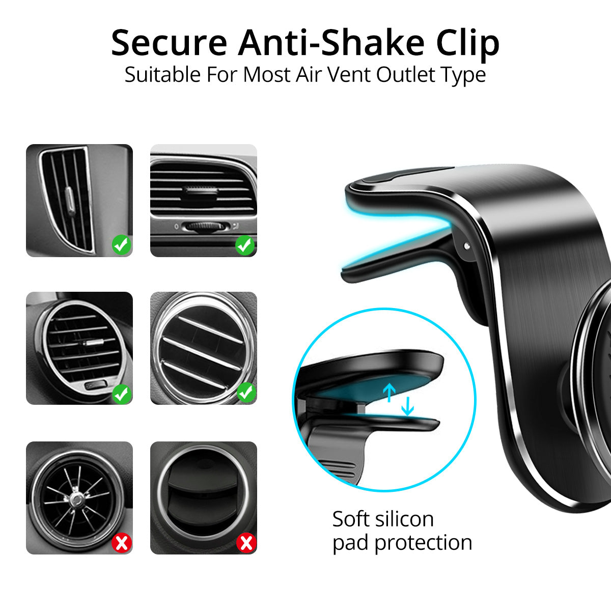 MagnaMount™ 360° Magnetic Car Phone Holder